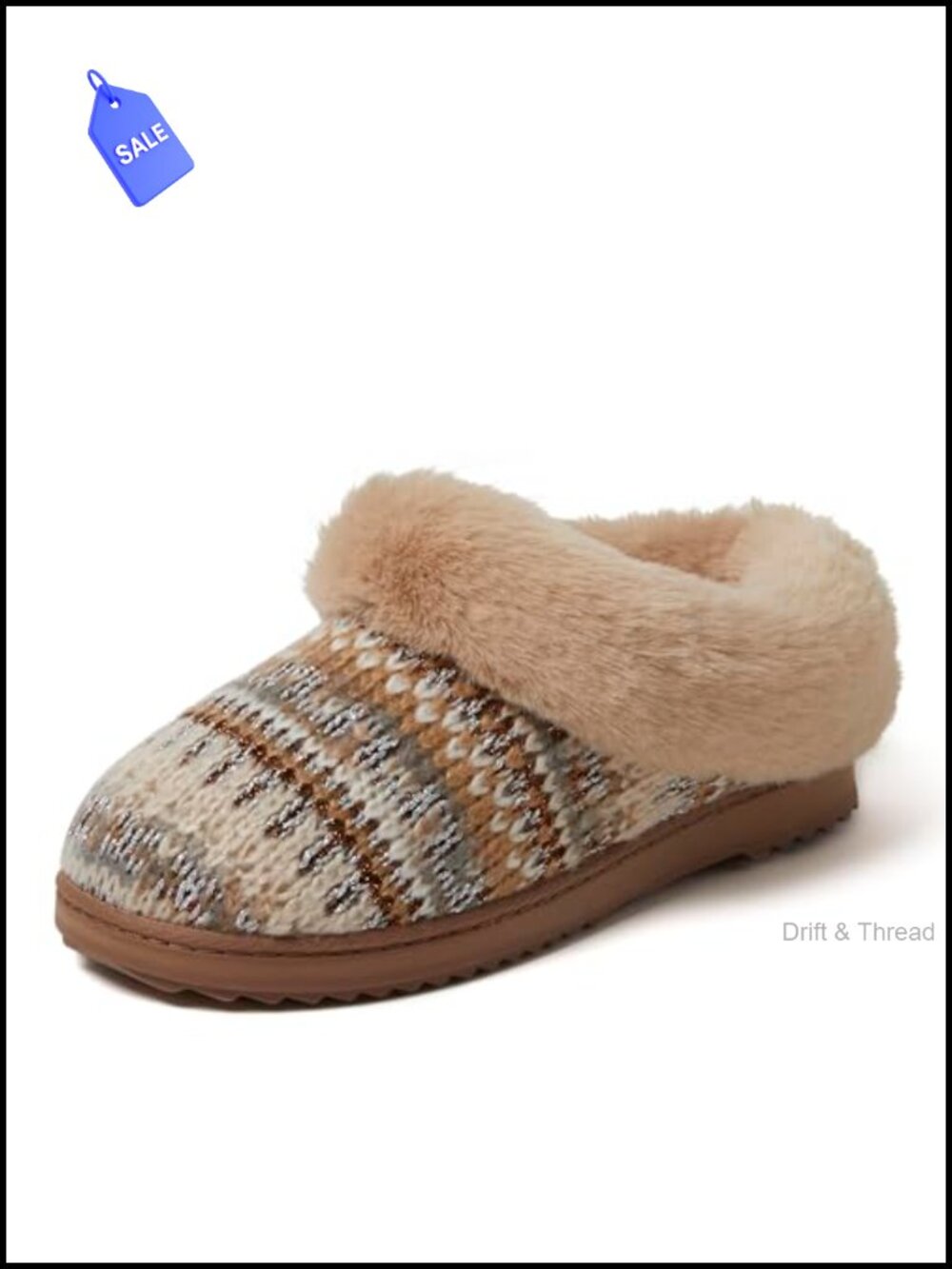 Dearfoams Womens Memory Foam Cozy Soft House Slippers Knit Clog